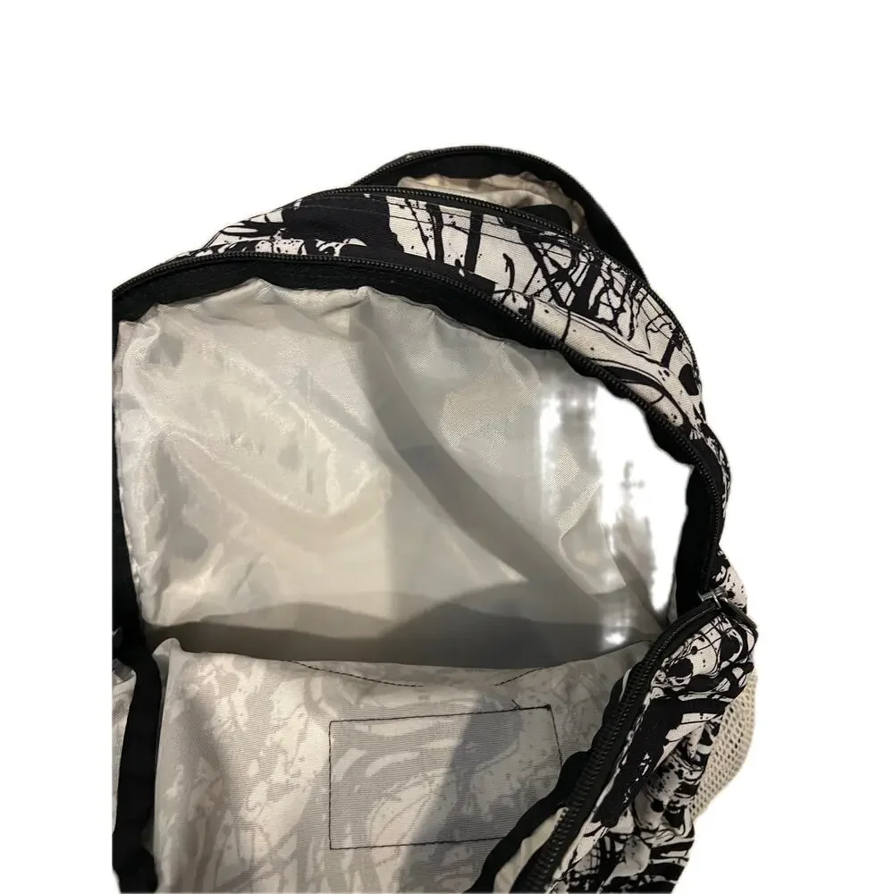 Trans by Jansport Multi section Backpack White Black Inkblot
